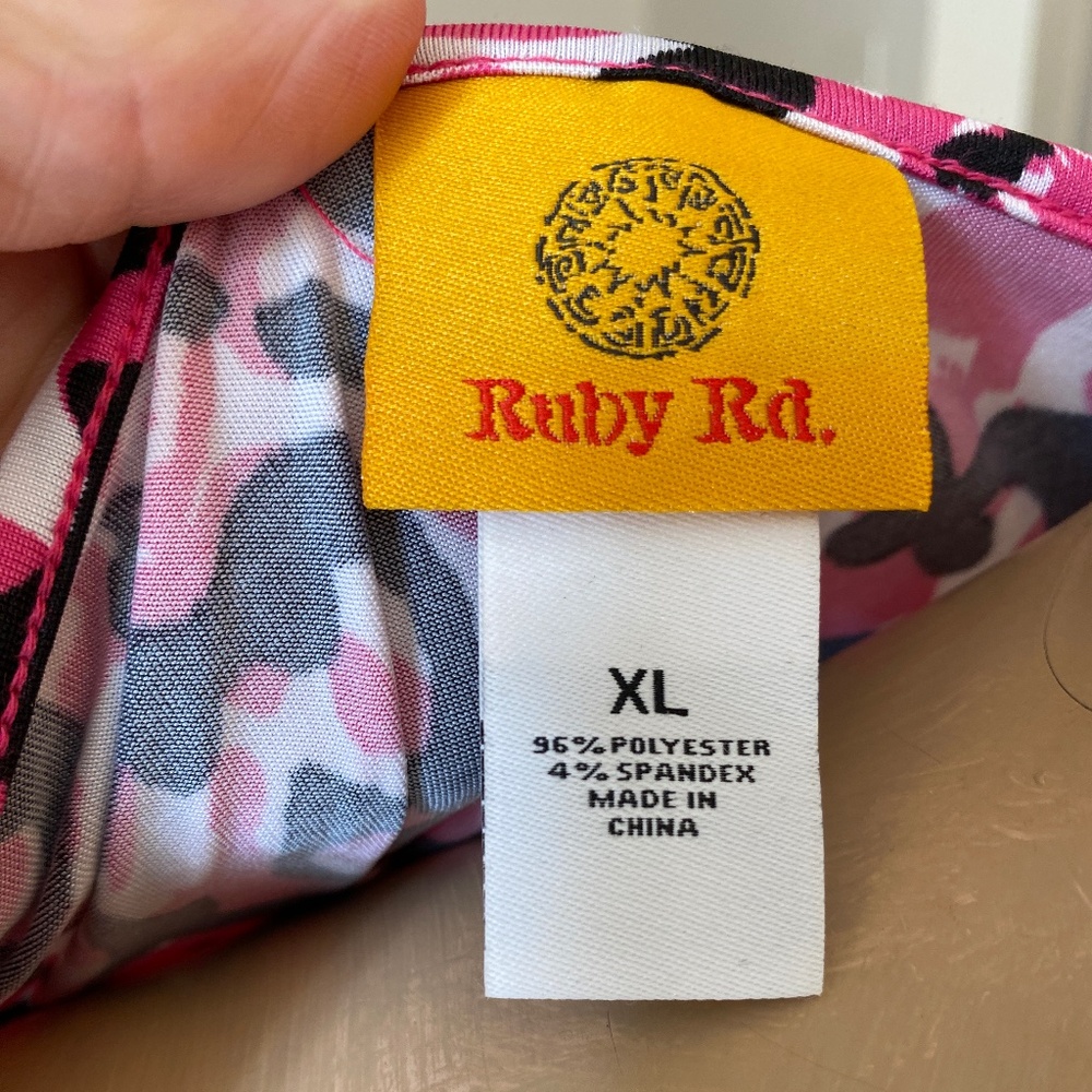 BRAND NEW Never Worn Ruby Rd. Black and Pink Dress (Bin 7) - Picture 13 of 15